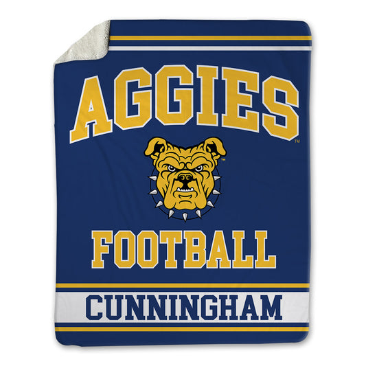 North Carolina A&T - NCAA Football : Calvin Cunningham - Blanket-0