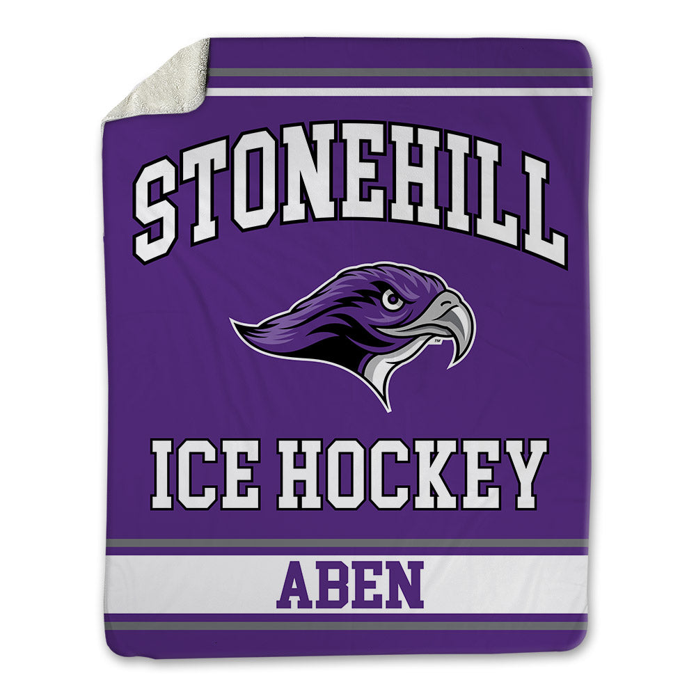 Stonehill - NCAA Men's Ice Hockey : Zachary Aben - Blanket-0