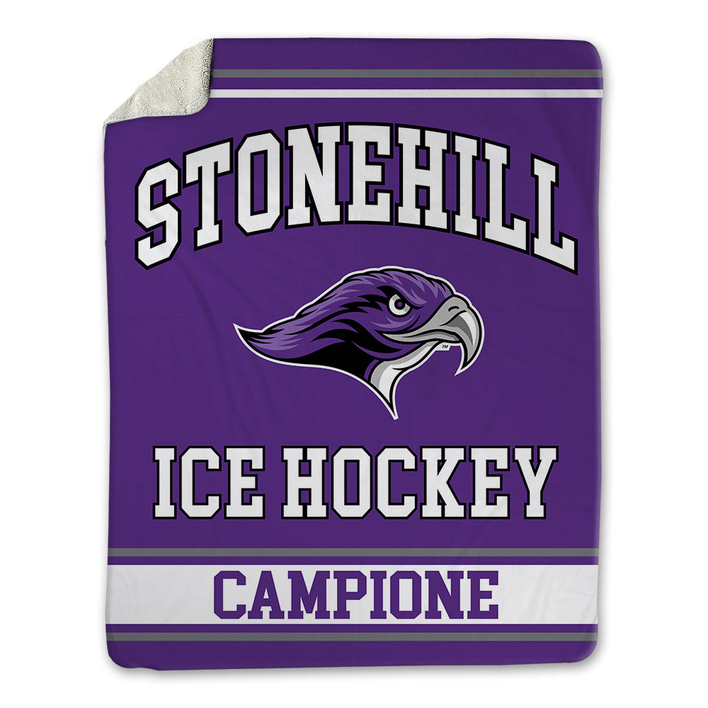 Stonehill - NCAA Men's Ice Hockey : Dominick Campione - Blanket-0