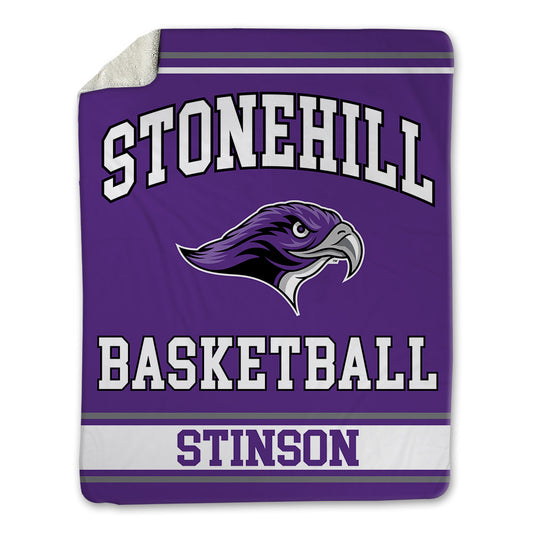 Stonehill - NCAA Men's Basketball : Chas Stinson - Blanket-0