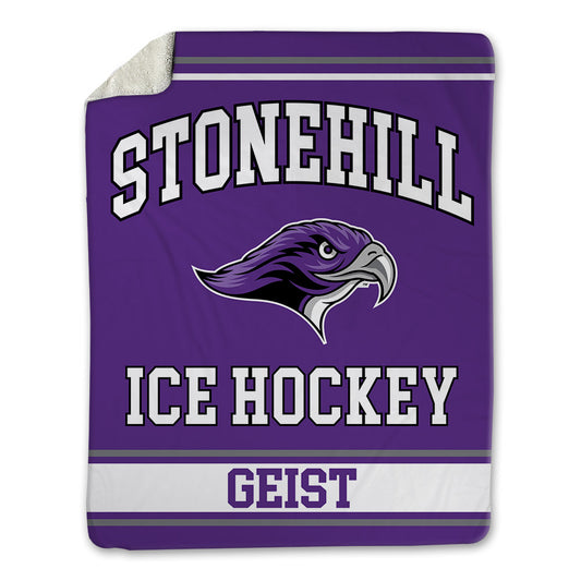 Stonehill - NCAA Women's Ice Hockey : Lily Geist - Blanket-0