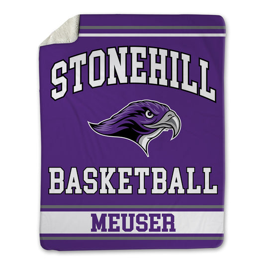Stonehill - NCAA Men's Basketball : Ethan Meuser - Blanket-0