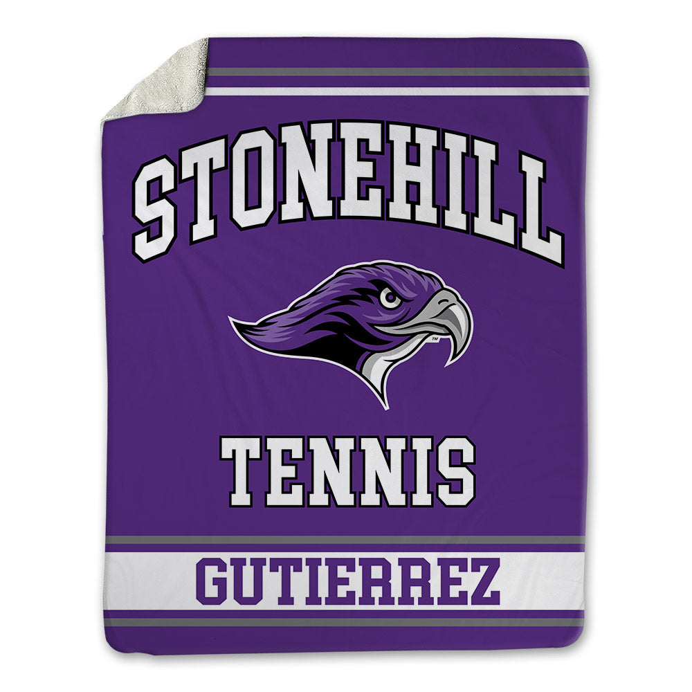 Stonehill - NCAA Men's Tennis : Javier Gutierrez - Blanket-0