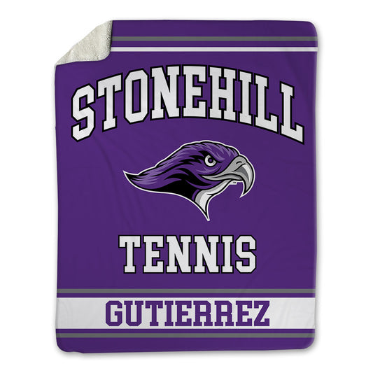 Stonehill - NCAA Men's Tennis : Javier Gutierrez - Blanket-0
