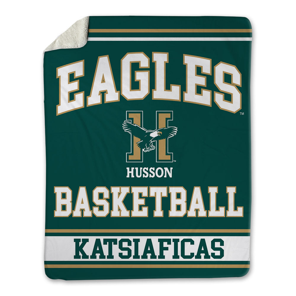 Husson - NCAA Men's Basketball : Charlie Katsiaficas - Blanket-0