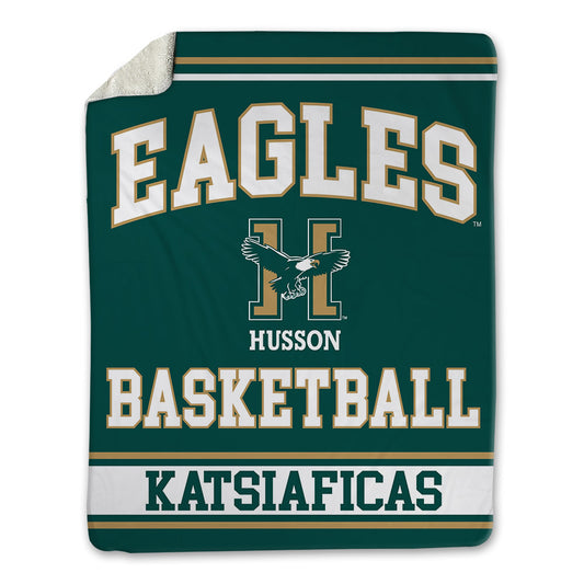 Husson - NCAA Men's Basketball : Charlie Katsiaficas - Blanket-0