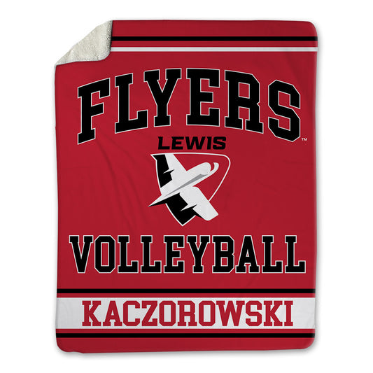 Lewis - NCAA Women's Volleyball : Rachel Kaczorowski - Blanket-0