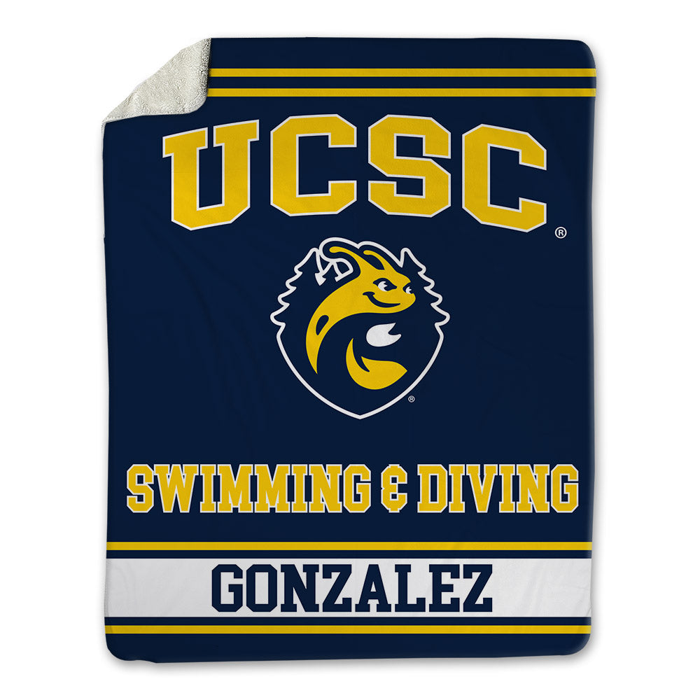 UCSC - NCAA Men's Swimming & Diving : Israel Gonzalez - Blanket-0