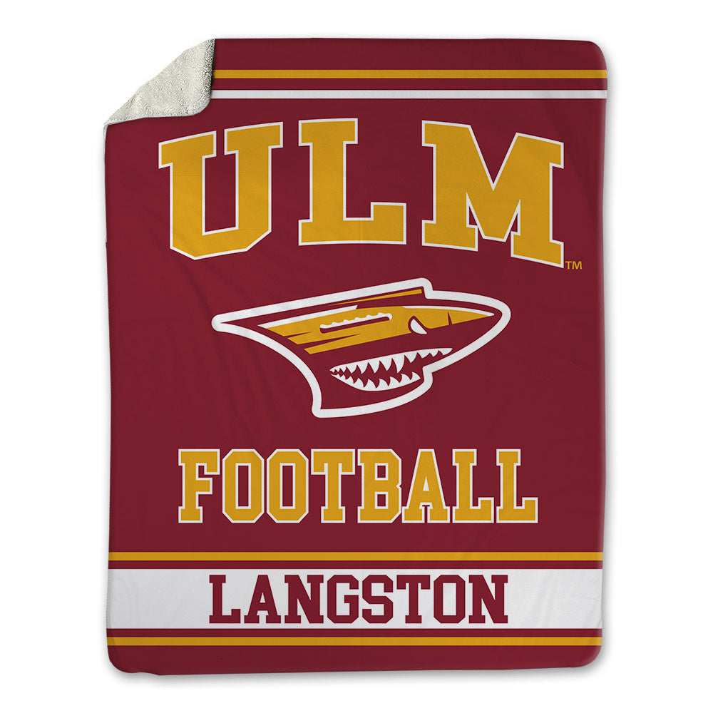 ULM - NCAA Football : Seidrion Langston - Blanket-0