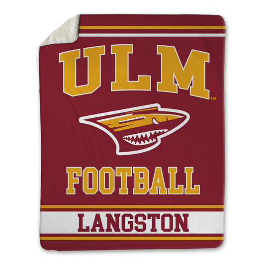 ULM - NCAA Football : Seidrion Langston - Blanket-0