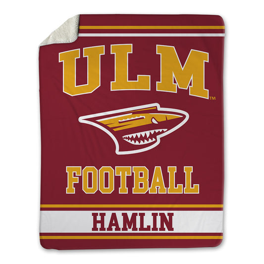 ULM - NCAA Football : Jaden Hamlin - Blanket-0