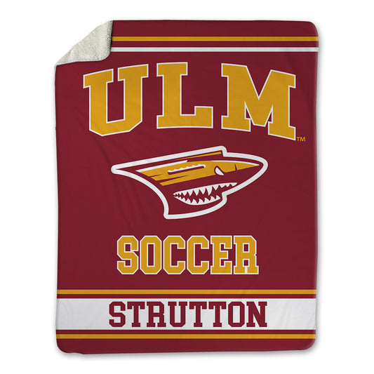 ULM - NCAA Women's Soccer : Beth Strutton - Blanket-0