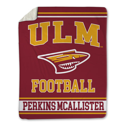 ULM - NCAA Football : DArco Perkins McAllister - Blanket-0