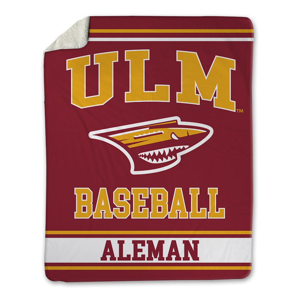 ULM - NCAA Baseball : Angelo Aleman - Blanket-0