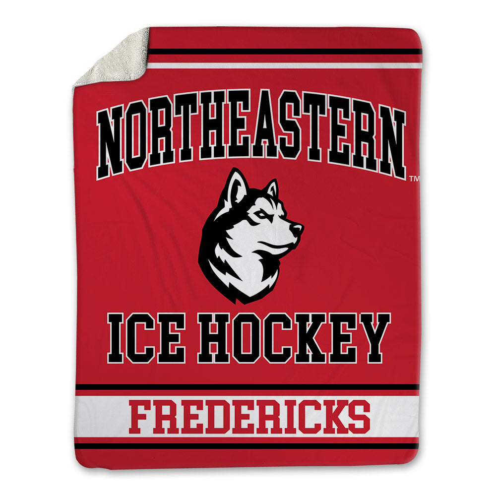 Northeastern - NCAA Men's Ice Hockey : Ethan Fredericks - Blanket-0