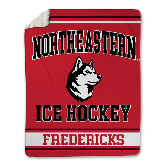 Northeastern - NCAA Men's Ice Hockey : Ethan Fredericks - Blanket-0