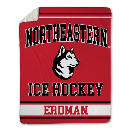 Northeastern - NCAA Men's Ice Hockey : Griffin Erdman - Blanket-0