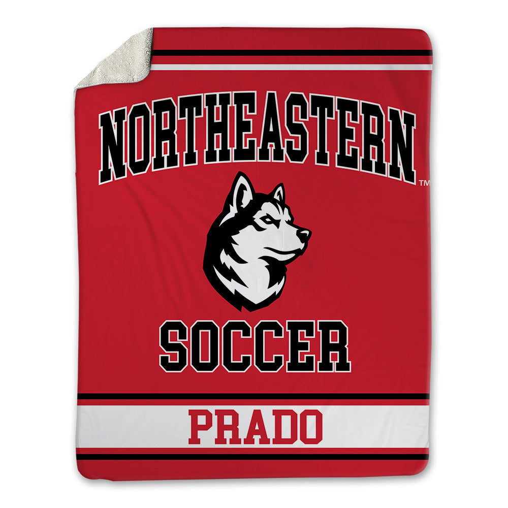 Northeastern - NCAA Men's Soccer : Jaden Prado - Blanket-0