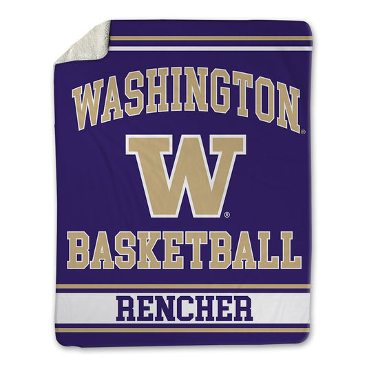 Washington - NCAA Men's Basketball : Jasir Rencher - Blanket-0
