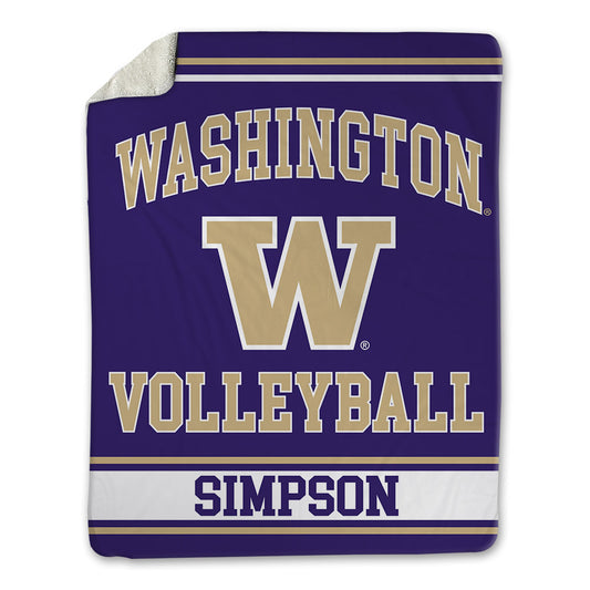 Washington - NCAA Women's Volleyball : Taylor Simpson - Blanket-0