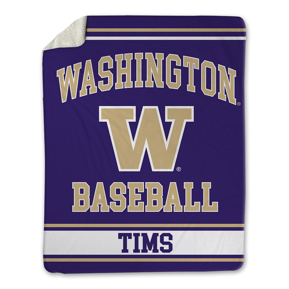 Washington - NCAA Baseball : Justin Tims - Blanket-0