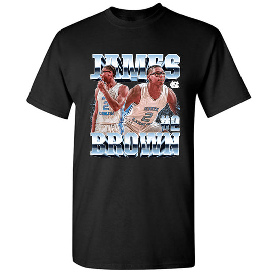 UNC - NCAA Men's Basketball : James Brown - Player Collage T-Shirt-0