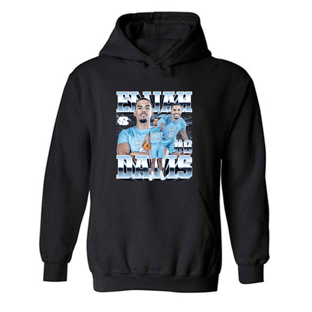 UNC - NCAA Men's Basketball : Elijah Davis - Player Collage Hooded Sweatshirt-0