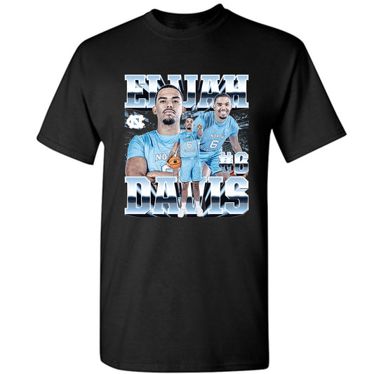 UNC - NCAA Men's Basketball : Elijah Davis - Player Collage T-Shirt-0