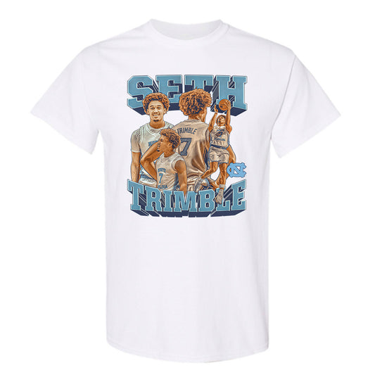 UNC - NCAA Men's Basketball : Seth Trimble - Player Collage T-Shirt-0