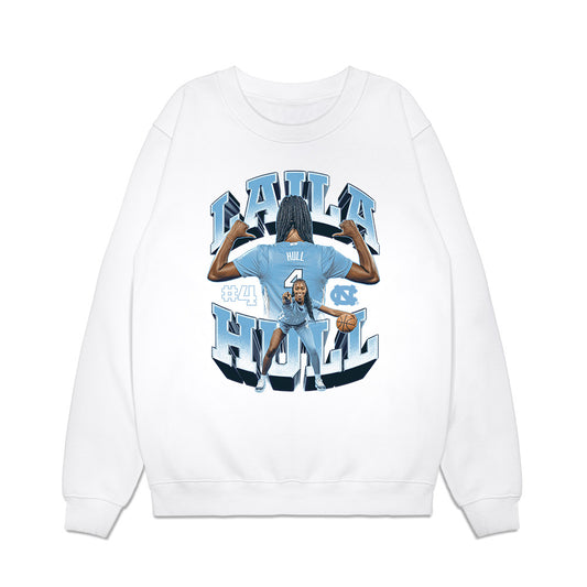 UNC - NCAA Women's Basketball : Laila Hull - Collage Premium Crewneck Sweatshirt-0