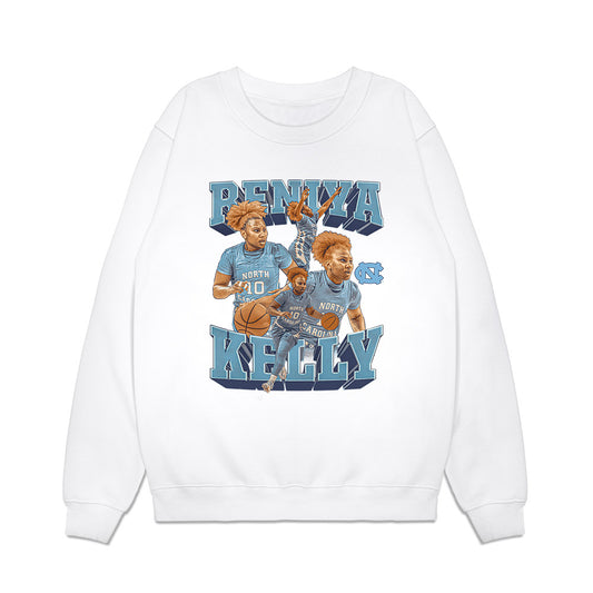 UNC - NCAA Women's Basketball : Reniya Kelly - Premium Crewneck Sweatshirt-0