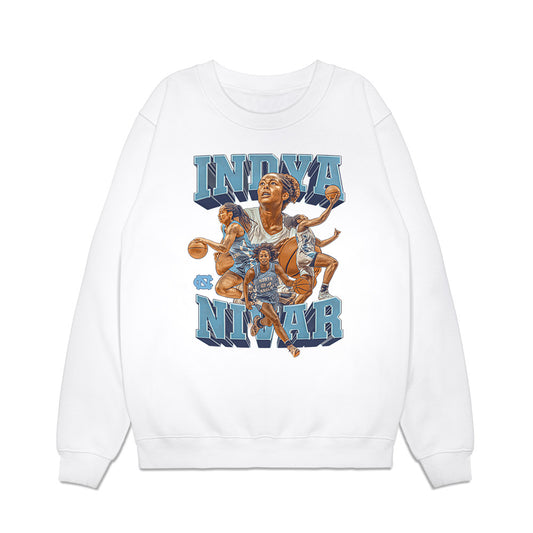 UNC - NCAA Women's Basketball : Indya Nivar - Premium Crewneck Sweatshirt-0