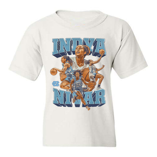 UNC - NCAA Women's Basketball : Indya Nivar - Youth T-Shirt-0