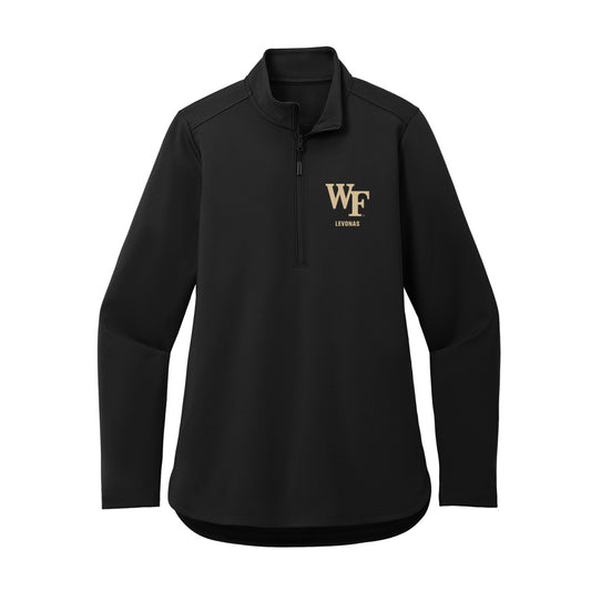 Wake Forest - NCAA Baseball : Christopher Levonas - Women's Premium Quarter Zip Jacket-0