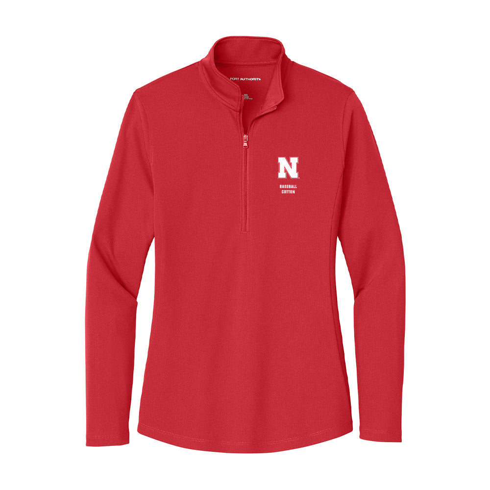 Nebraska - NCAA Baseball : Jaron Cotton - Women's Lightweight Quarter Zip Jacket-0