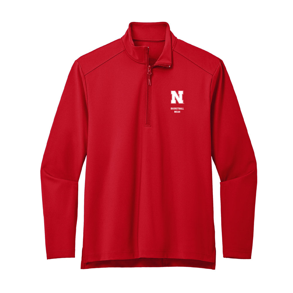 Nebraska - NCAA Men's Basketball : Braxton Meah - Premium Quarter Zip Jacket-0