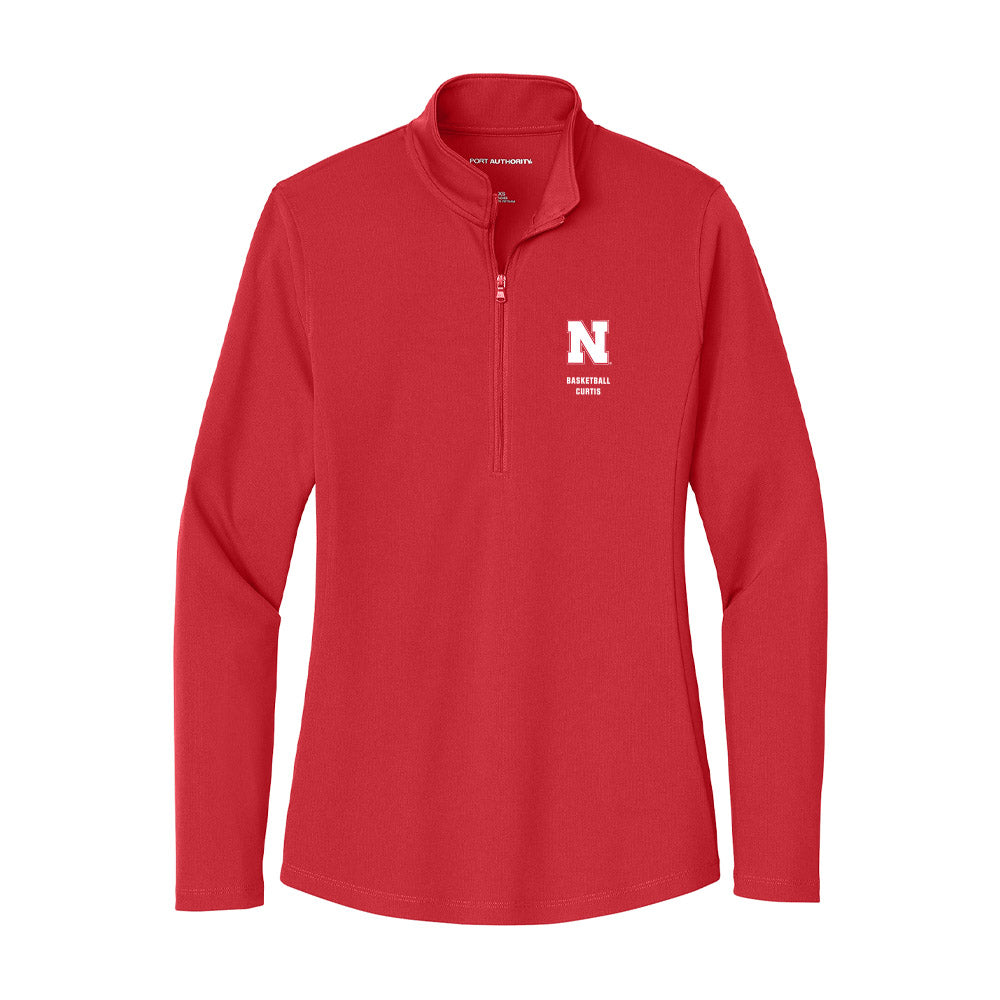Nebraska - NCAA Men's Basketball : Leo Curtis - Women's Lightweight Quarter Zip Jacket-0