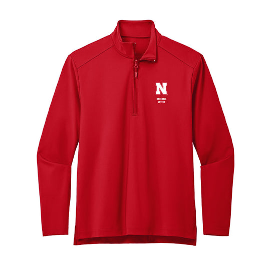 Nebraska - NCAA Baseball : Jaron Cotton - Premium Quarter Zip Jacket-0