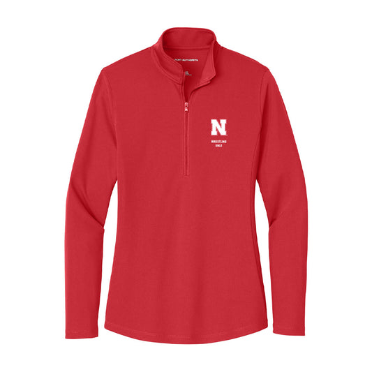 Nebraska - NCAA Wrestling : Abdirahman Unle - Women's Lightweight Quarter Zip Jacket-0