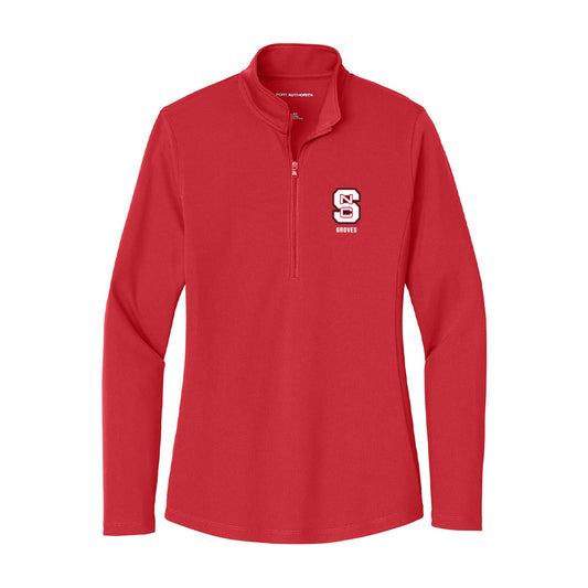 NC State - NCAA Football : Elijah Groves - Women's Lightweight Quarter Zip Jacket-0