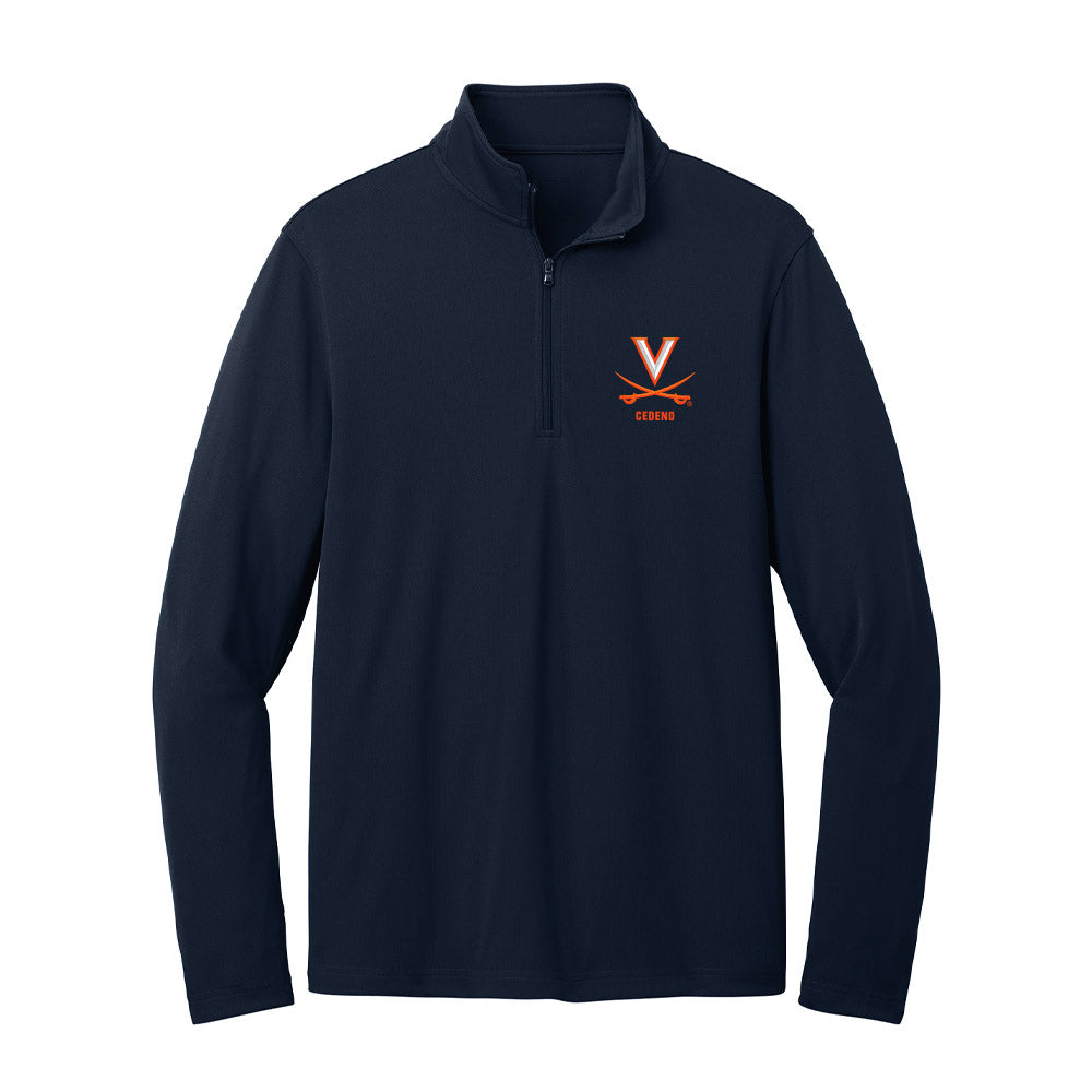 Virginia - NCAA Wrestling : Dylan Cedeno - Lightweight Quarter Zip Jacket-0