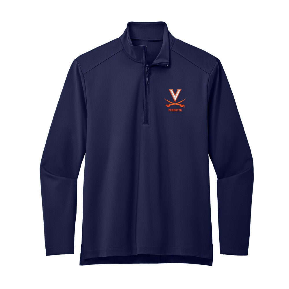 Virginia - NCAA Baseball : Antonio Perrotta - Premium Quarter Zip Jacket-0