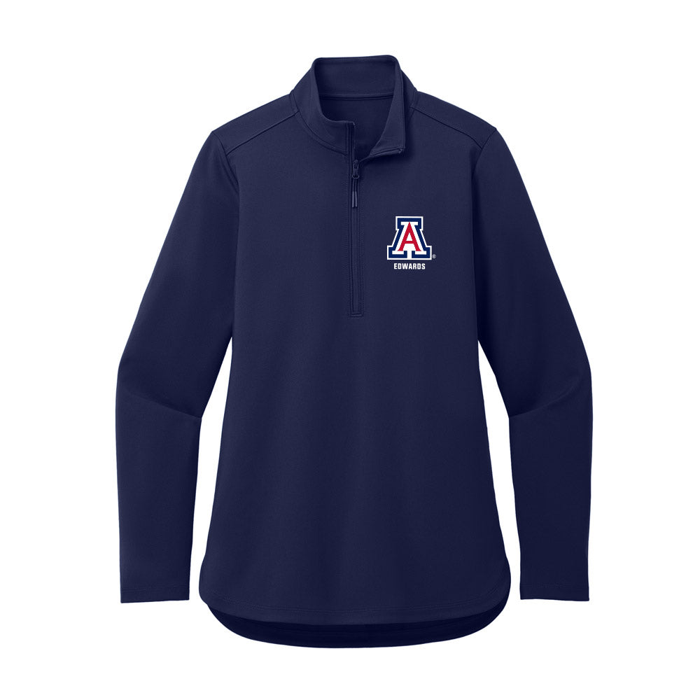 Arizona - NCAA Football : Gianni Edwards - Women's Premium Quarter Zip Jacket-0