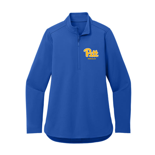 Pittsburgh - NCAA Football : Cole Gonzales - Women's Premium Quarter Zip Jacket-0
