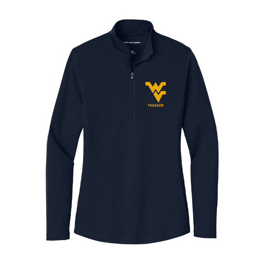 West Virginia - NCAA Baseball : Bryson Thacker - Women's Lightweight Quarter Zip Jacket-0
