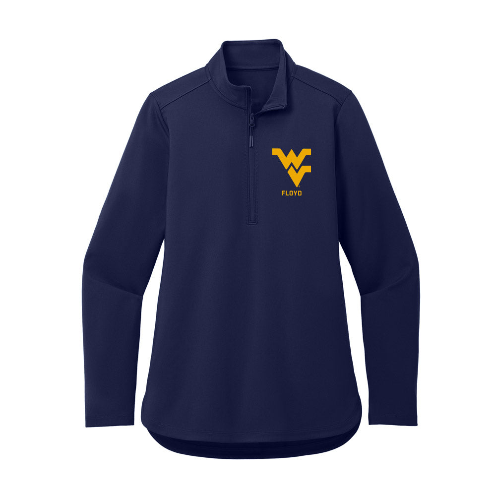 West Virginia - NCAA Men's Basketball : Jasper Floyd - Women's Premium Quarter Zip Jacket-0