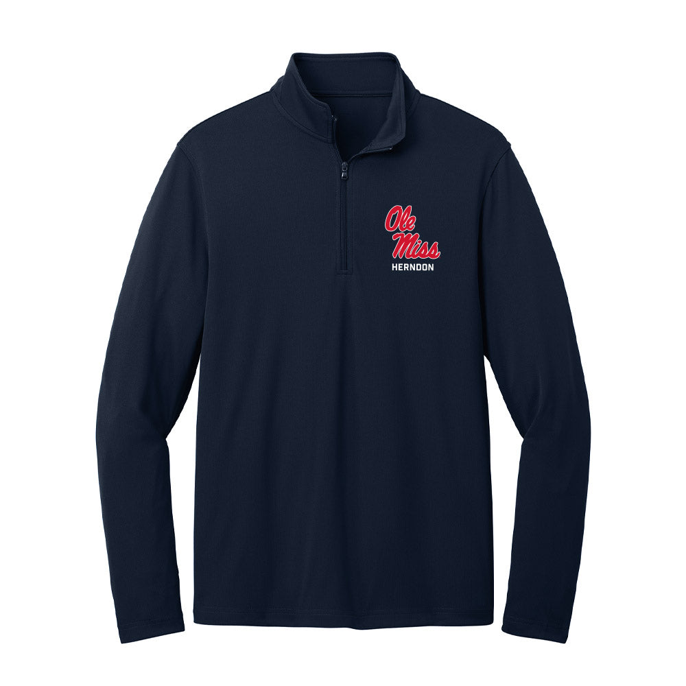 Ole Miss - NCAA Softball : Abby Herndon - Lightweight Quarter Zip Jacket-0