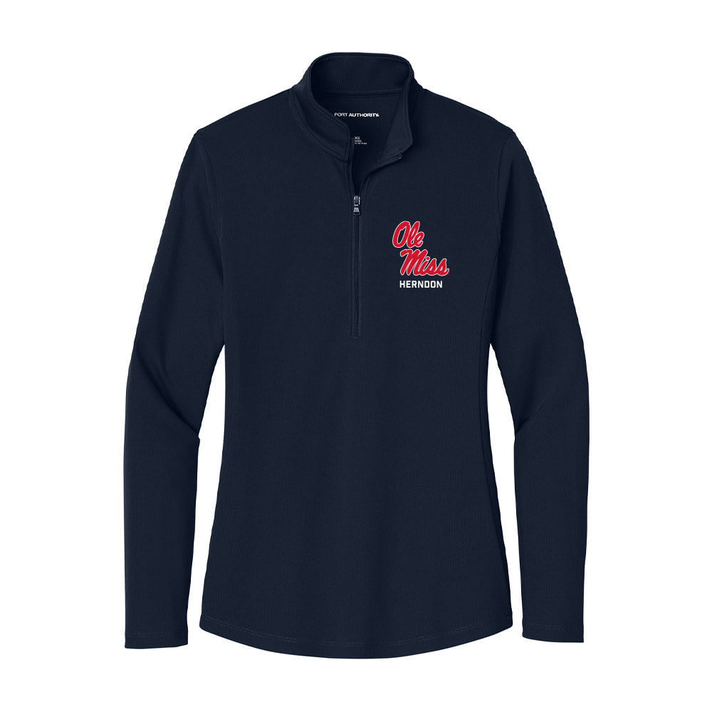 Ole Miss - NCAA Softball : Abby Herndon - Women's Lightweight Quarter Zip Jacket-0