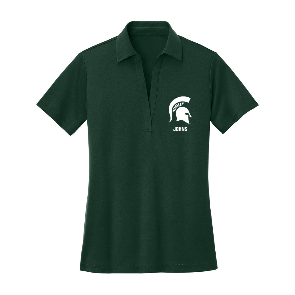 Michigan State - NCAA Women's Track & Field : Makenzie Johns - Women's Activewear Polo Shirt-0