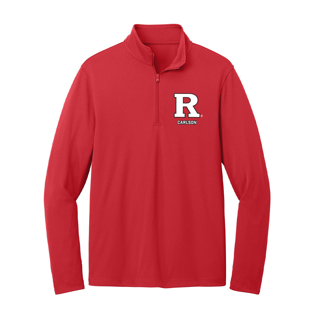 Rutgers - NCAA Men's Soccer : Dylan Carlson - Lightweight Quarter Zip Jacket-0